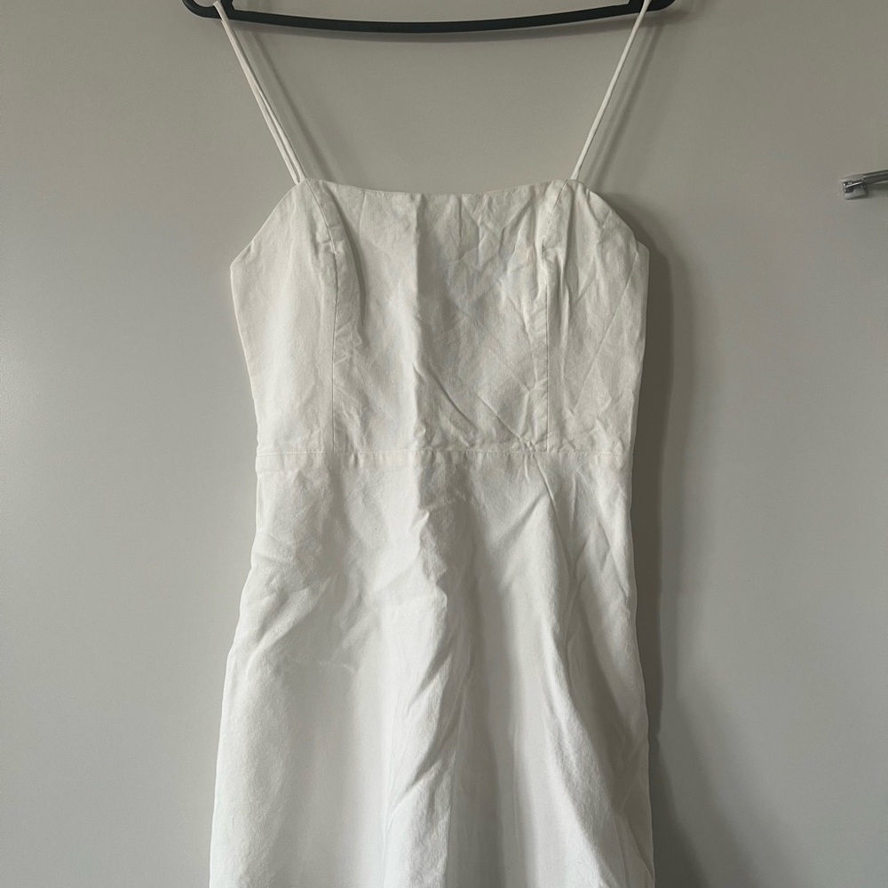 Zara White Textured Dress